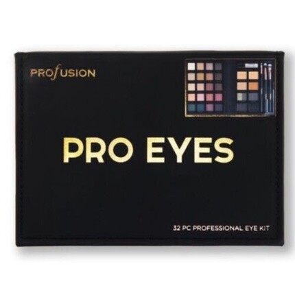 Профессиональный набор для глаз Pro Eyes, 32 шт.: тени для век, пудра для бровей, кисти, Profusion — фото 4