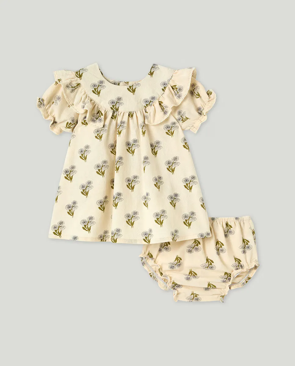 

Платье для девочки с крупными цветами Baby El Corte Inglés, зеленый
