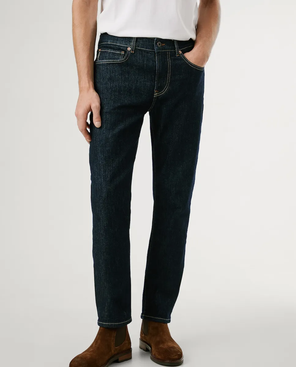 

Мужские джинсы Hatch с узкой посадкой и молнией Pepe Jeans, темно-синий