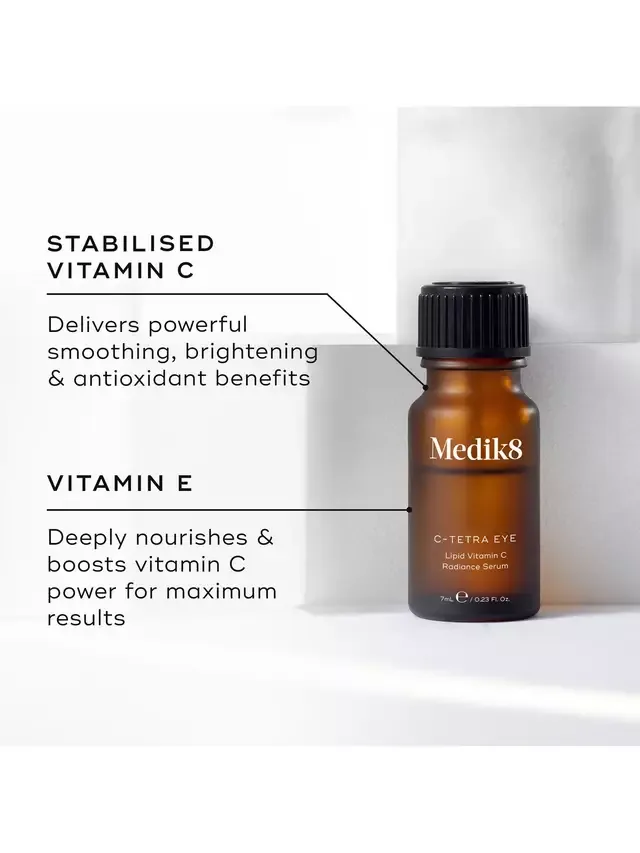 Сыворотка Medik8 — Для сияния кожи вокруг глаз C-Tetra Eye Lipid Vitamin C Radiance Serum, 7 мл — фото 3