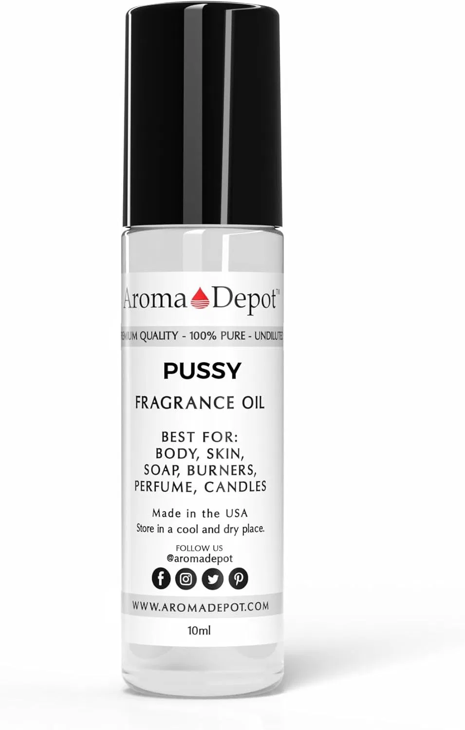 Парфюмированное масло для тела Pussy Aroma Depot, 10 мл, прозрачное
