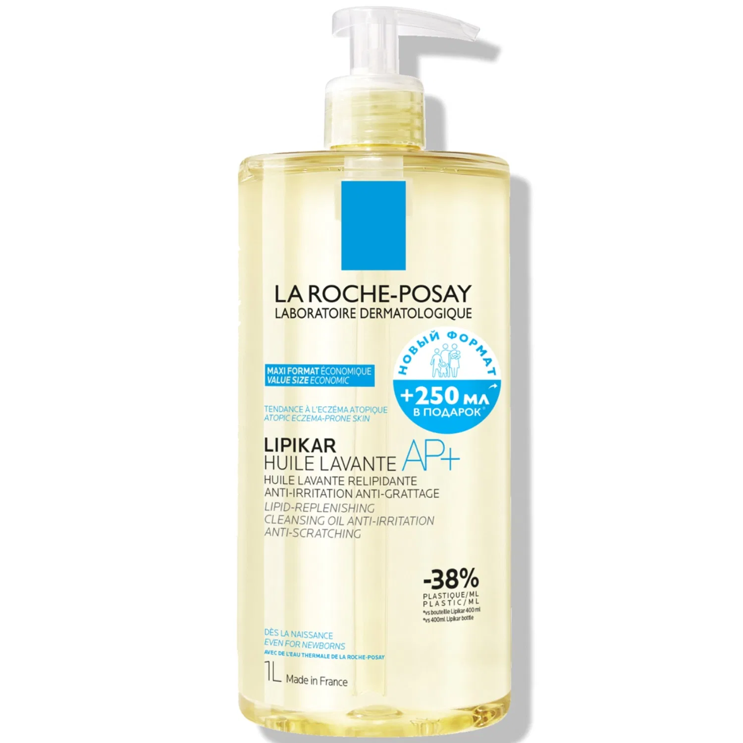 Очищающее масло Lipikar ap+ для сухой, зудящей кожи, 1 л La Roche-Posay