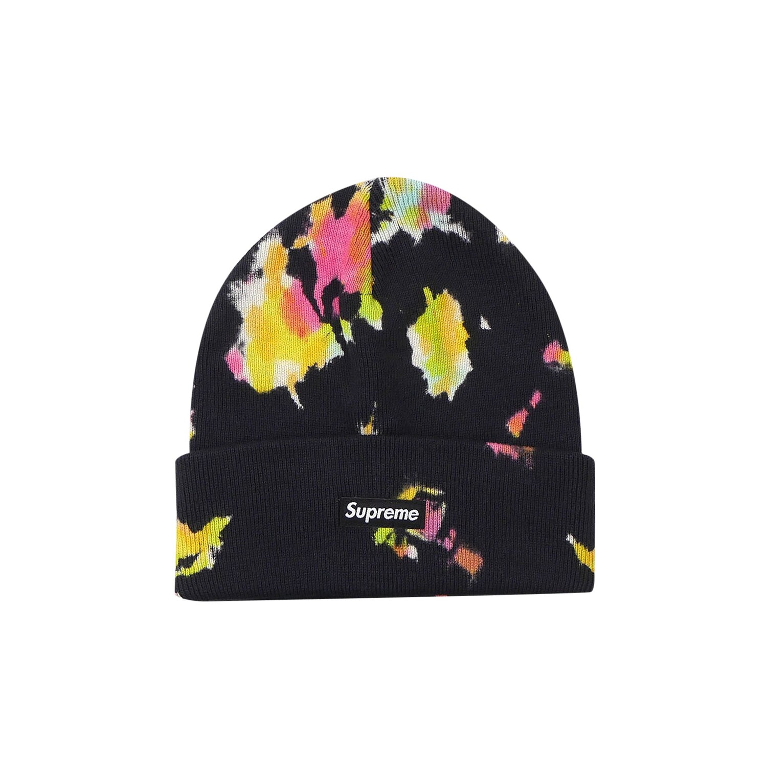 

Шапка-бини Supreme, окрашенная в брызги, Черная