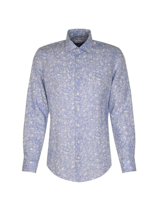 

Деловая рубашка узкого кроя с длинным рукавом Seidensticker, синий