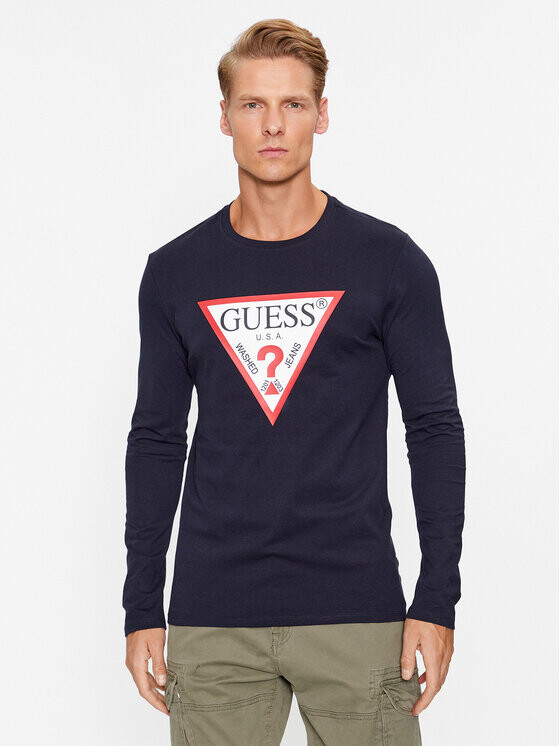 

Облегающий крой с длинными рукавами Guess, синий