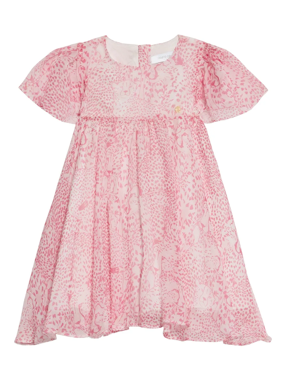 

Платье с абстрактным узором Roberto Cavalli Junior, розовый