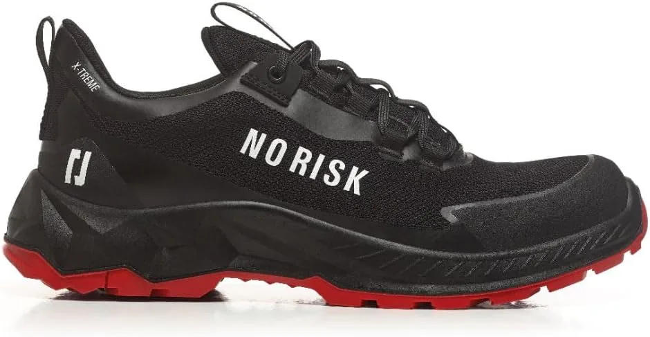 Ботинки No Risk S3 ESD X-Treme Low имеют две полиуретановые вставки Norisk, черный/красный — фото 2