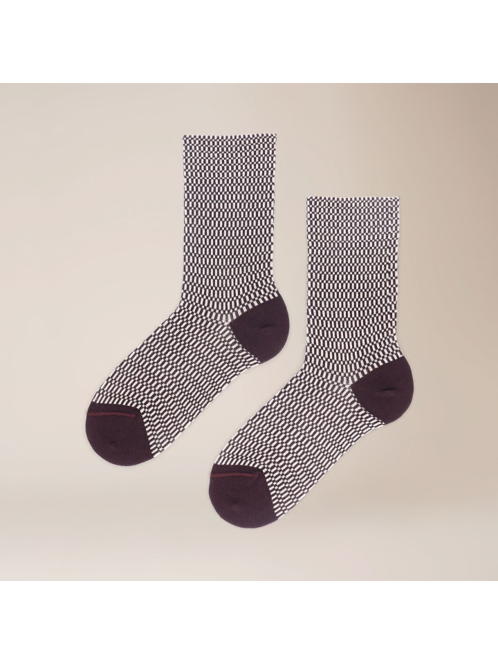 

Носки Honeycomb Fashion в цвете темно-изюм Kunert