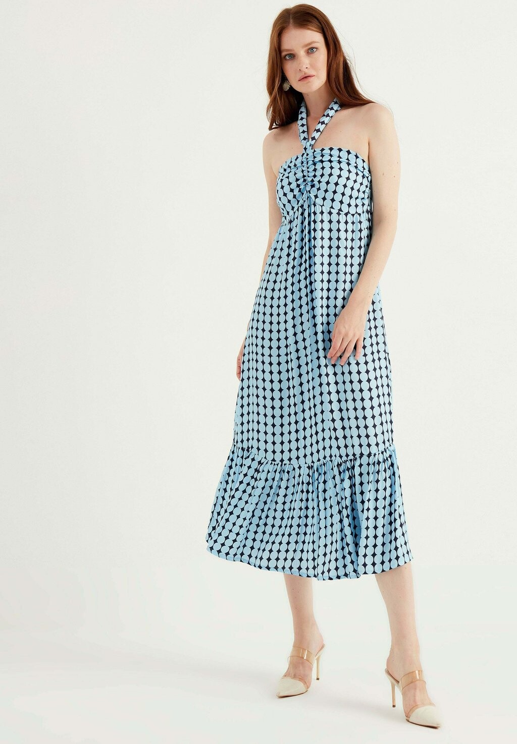 

Дневное платье PLAID PATTERNED HALTER NECK Herita, синий