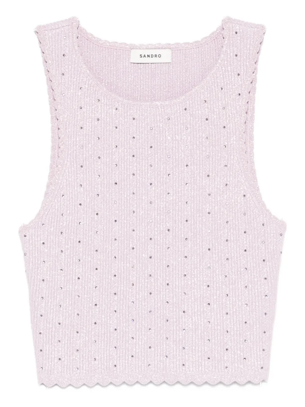 

Топ с фестонами Sandro, фиолетовый