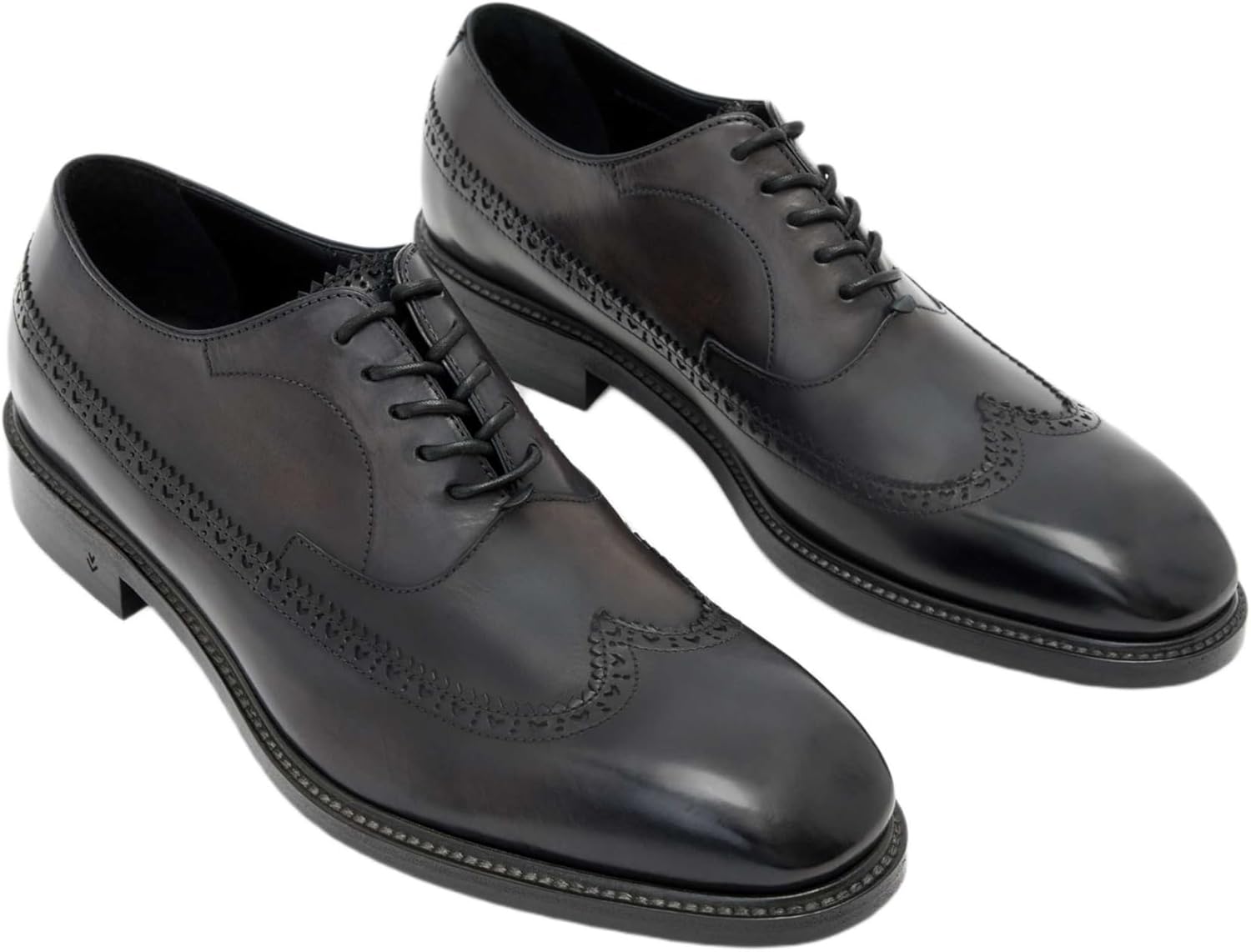 Мужские оксфорды John Varvatos Harrison Wingtip, Dark Charcoal — фото 2
