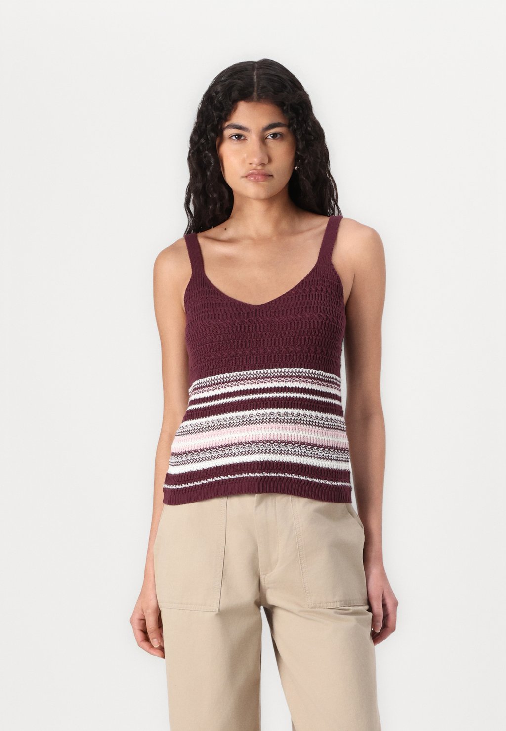 

Топ TROPICA V NECK JDY, розовый