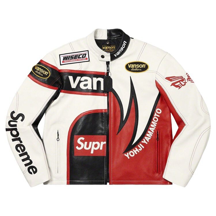 

Куртка Supreme x Yohji Yamamoto x Vanson Leathers Split Jacket White, белый