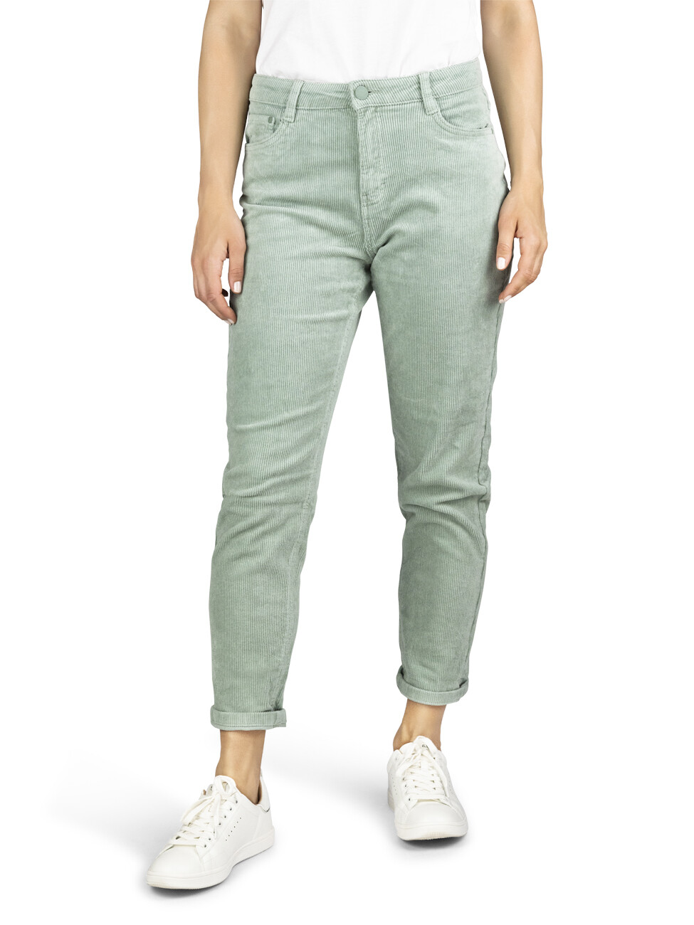 

Брюки DENIMFY Cord DFLisa tapered, зеленый