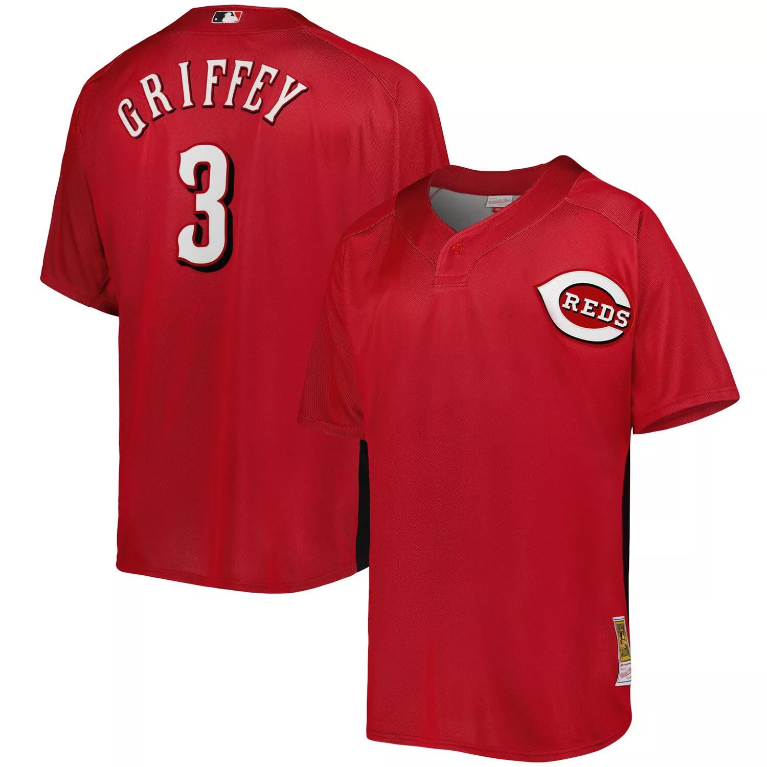 

Мужской сетчатый тренировочный трикотаж Mitchell & Ness Ken Griffey Jr. Red Cincinnati Reds Cooperstown Collection