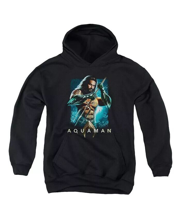 

Толстовка с капюшоном Trident для мальчиков и подростков Aquaman Movie, черный