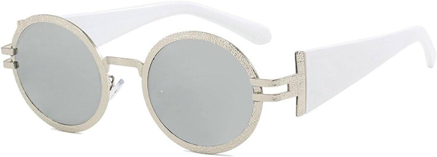 

Винтажные металлические овальные солнцезащитные очки Willochra для женщин, 2024 год, хип-хоп панк, градиентные элегантные солнцезащитные очки, сексуальные женские очки в стиле Y2K, White