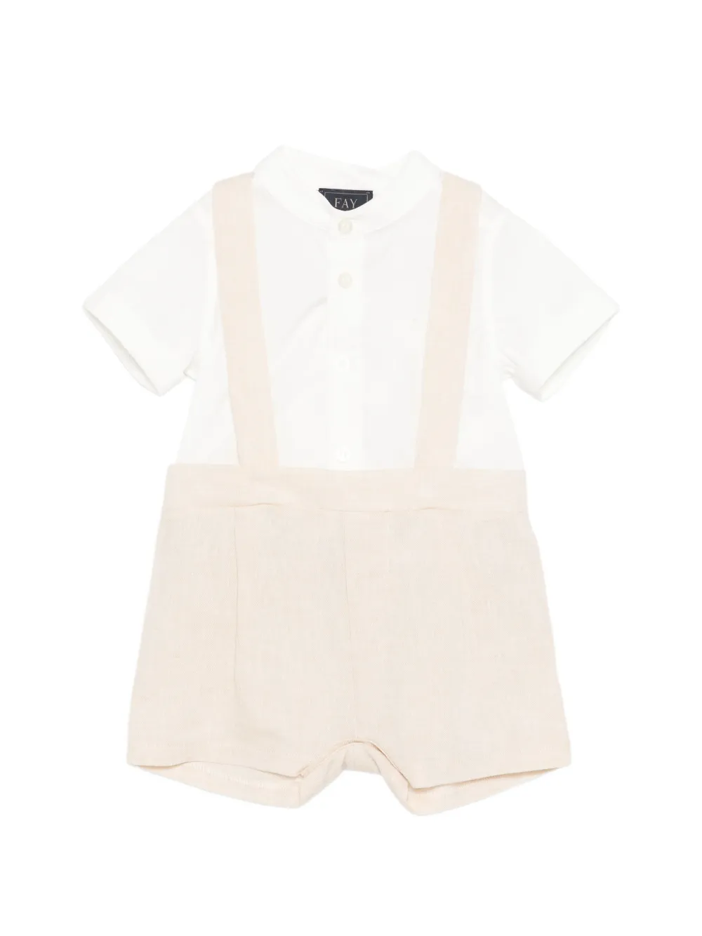 Комплект с шортами и круглым воротом Fay Kids, белый