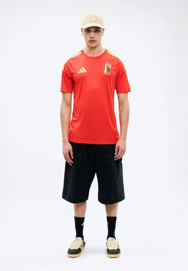 Футболка Adidas Performance Belgium 26 home fan national team wear, красный/ярко-золотой — фото 2