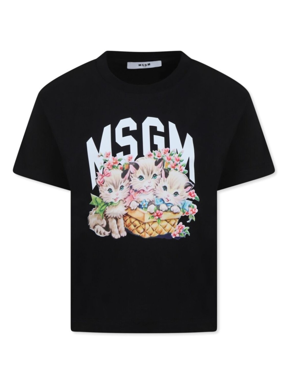 

MSGM Kids футболка с логотипом, черный