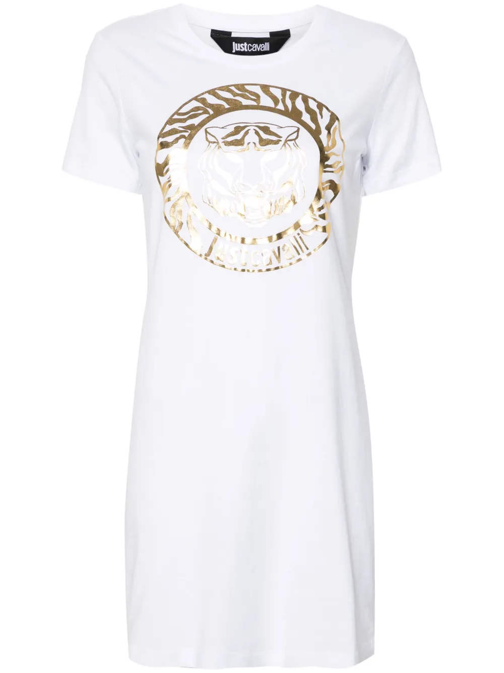 

Платье мини с принтом Tiger Just Cavalli, белый