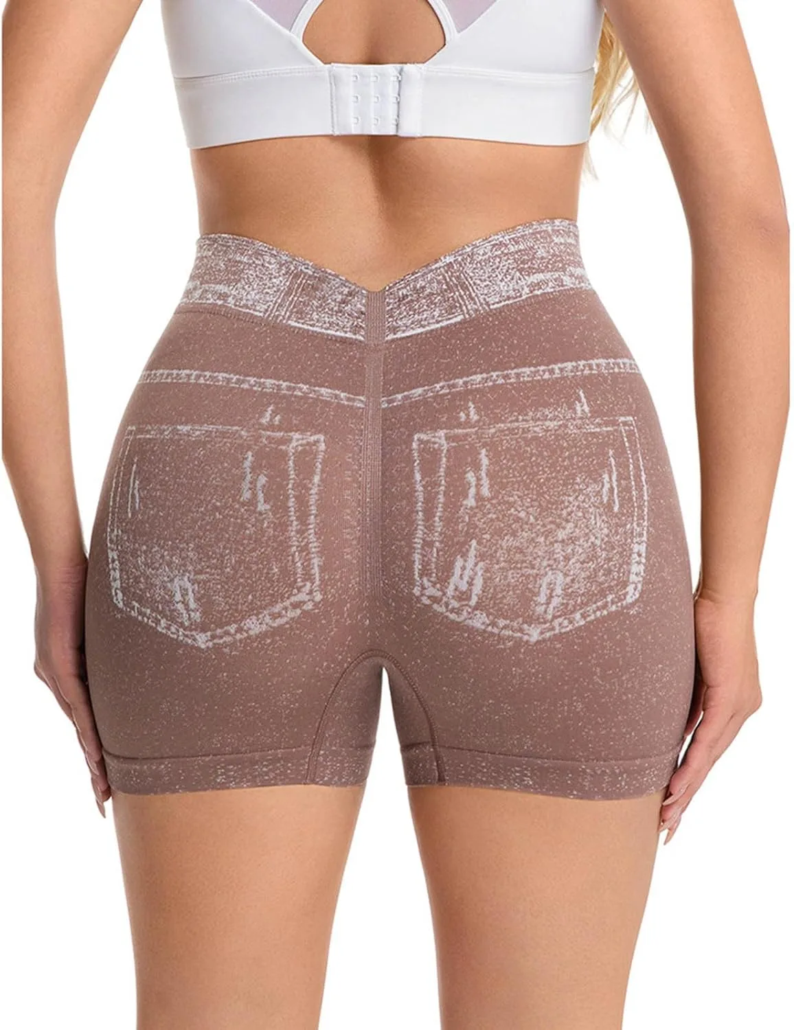 Женские шорты Active с эффектом деним, подтягивающие, Slim Fit — фото 3