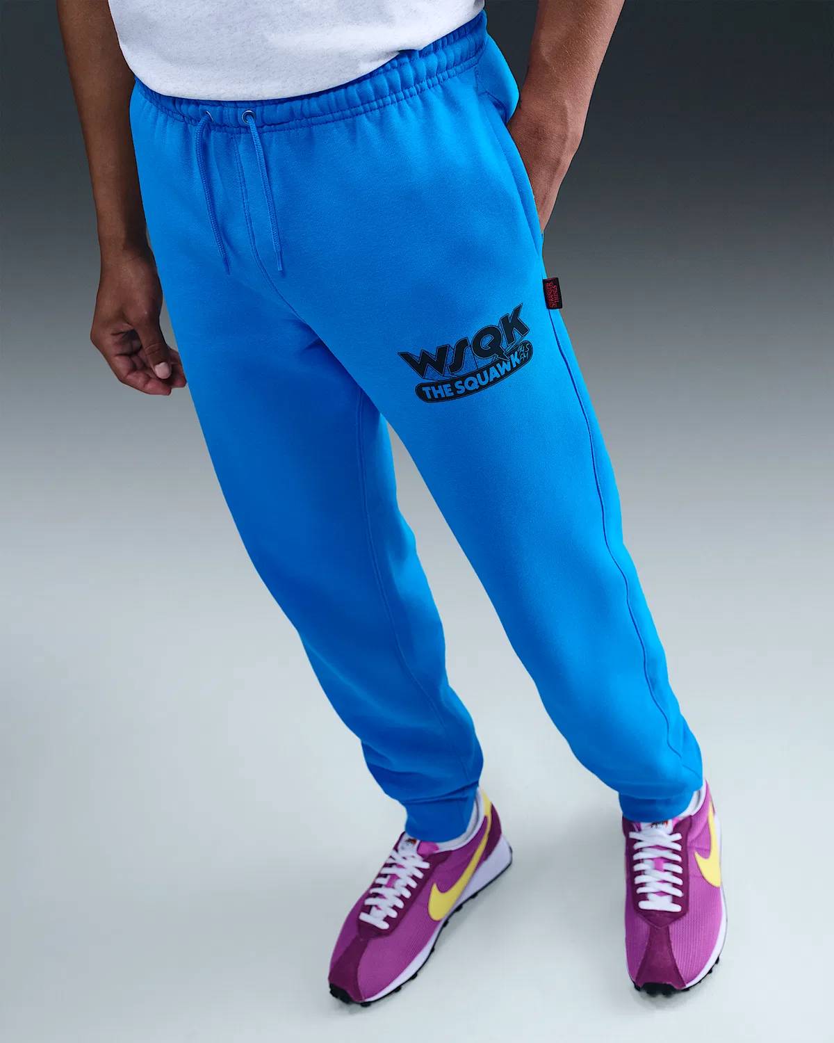 Мужские флисовые штаны Nike x Stranger Things, Light Photo Blue/Light Photo Blue — фото 2