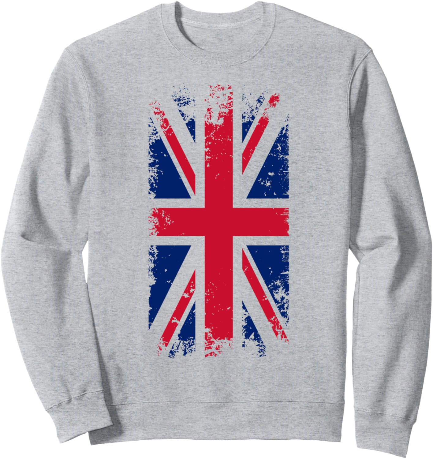

Толстовка с изображением флага Великобритании (Юнион Джек), серого цвета (серый меланж), размер S Union Jack Flag England British Uk