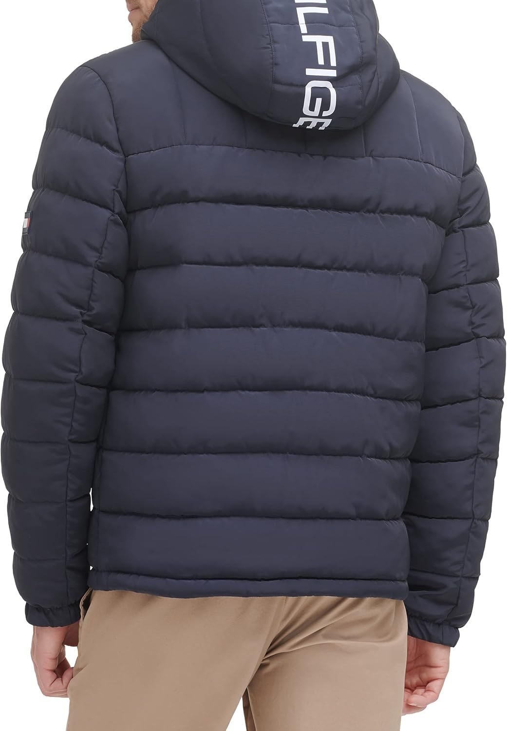 Мужская куртка Tommy Hilfiger средней толщины с подкладкой из шерпы и капюшоном, водонепроницаемая, Midnight Tech — фото 2
