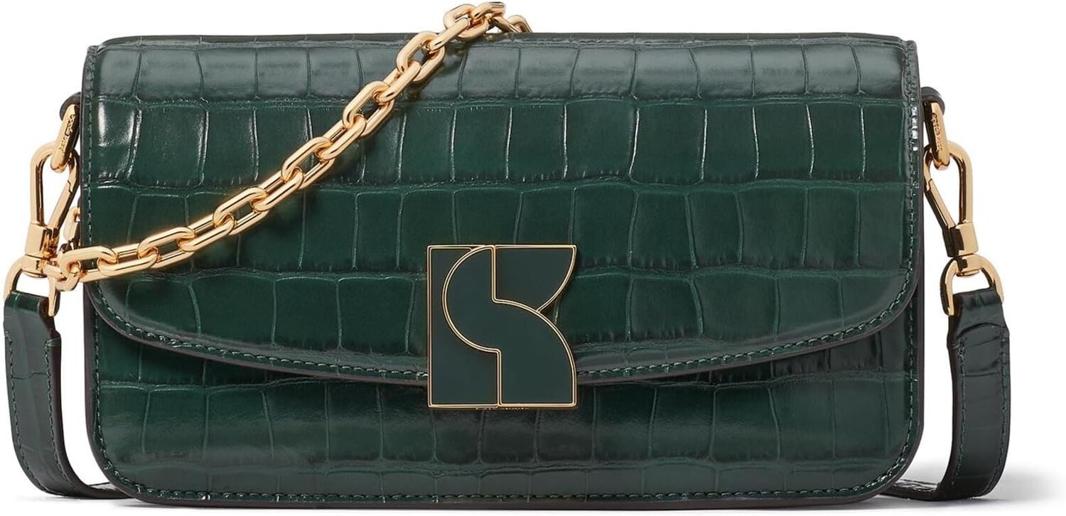 

Маленькая сумка через плечо Dakota из кожи с тиснением под крокодила Kate Spade New York, цвет Rock Garden