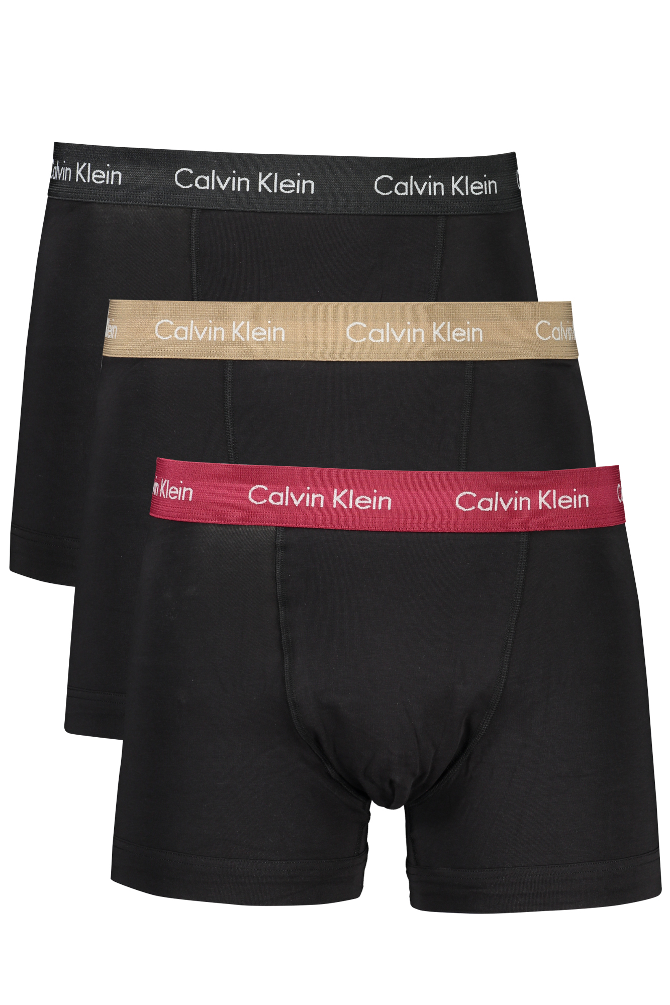 

Мужские боксеры Calvin Klein с контрастным поясом хлопковые 3 шт, черный
