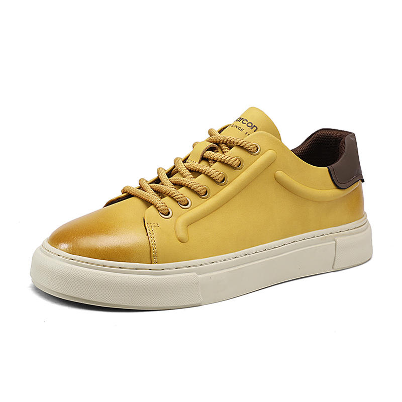 

YEARCON Мужские повседневные туфли на низком ходу коричнево-желтые, цвет Brown Yellow