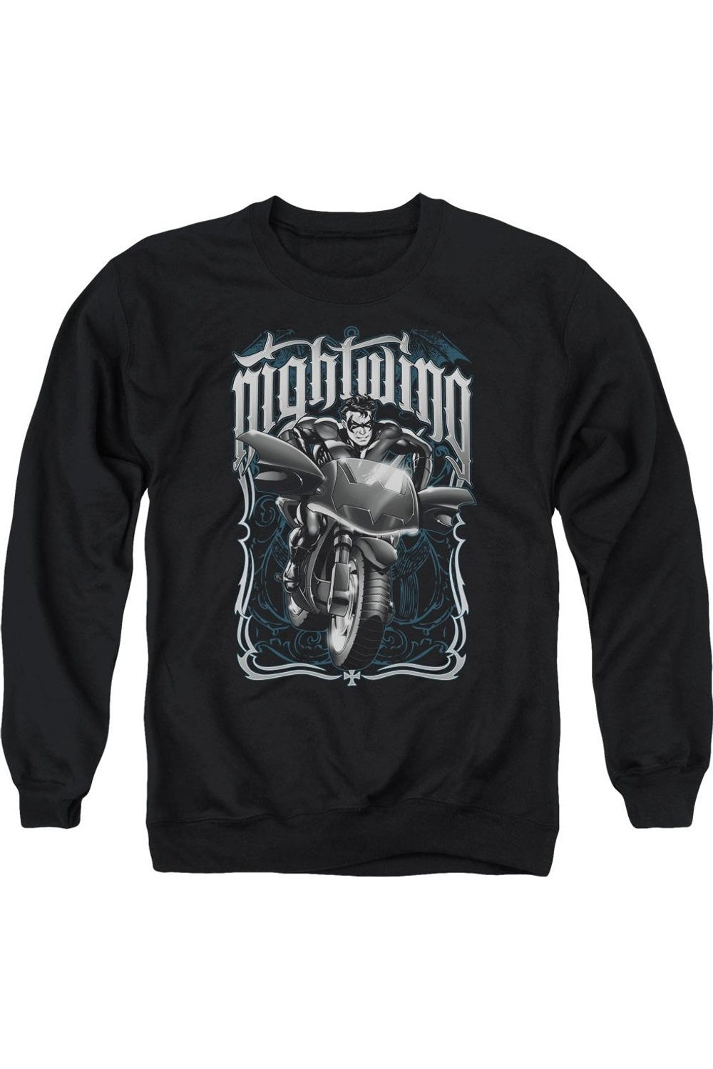 

Толстовка Batman Nightwing Biker для взрослых с круглым вырезом Gildan, черный