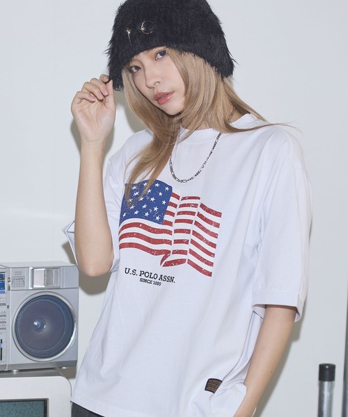 

U.S. POLO ASSN. Футболка унисекс с графическим принтом, бренд US POLO ASSN., белый