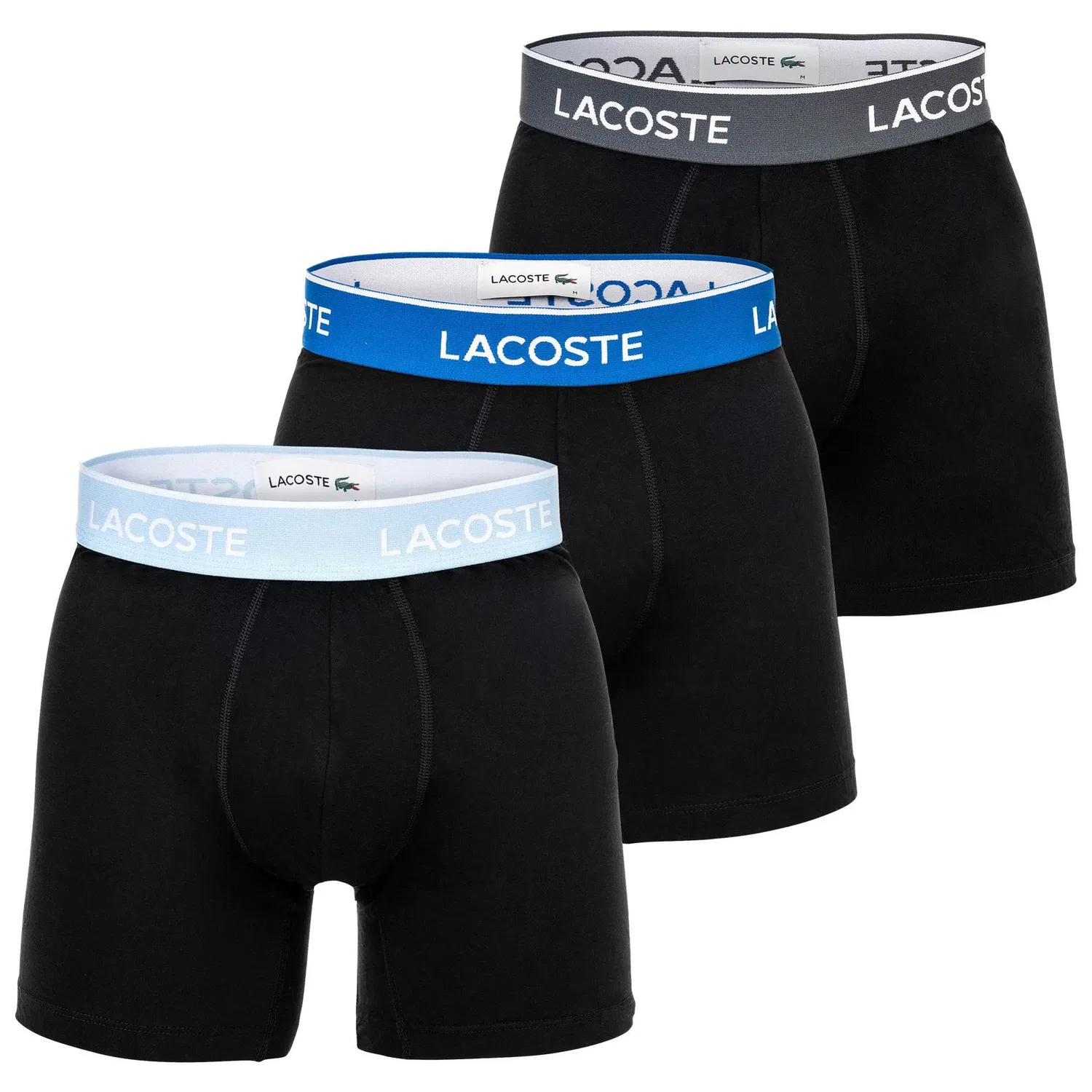Боксеры 3 шт, Lacoste, черный/синий