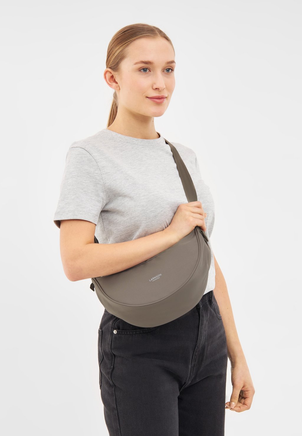 

Сумка через плечо SOLVEIG SMALL HALF MOON Larkson, серый