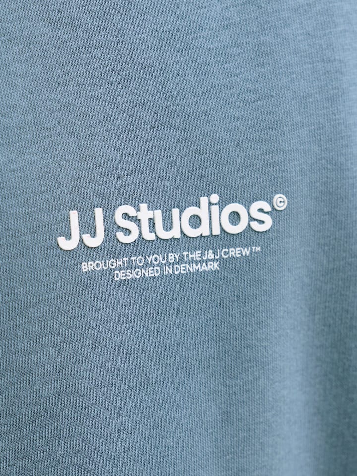 JACK & JONES Junior Толстовка с круглым вырезом, свободного кроя, JJESOHO, цвет «синий мираж» — фото 3