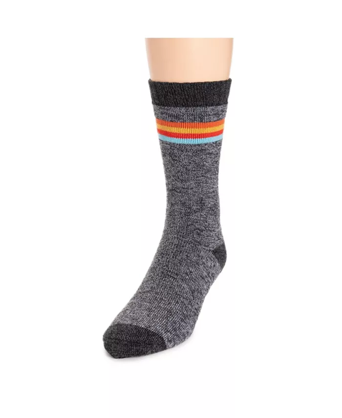 

Мужские носки Repreve, черные с полоской, универсальный размер MUK LUKS, черный