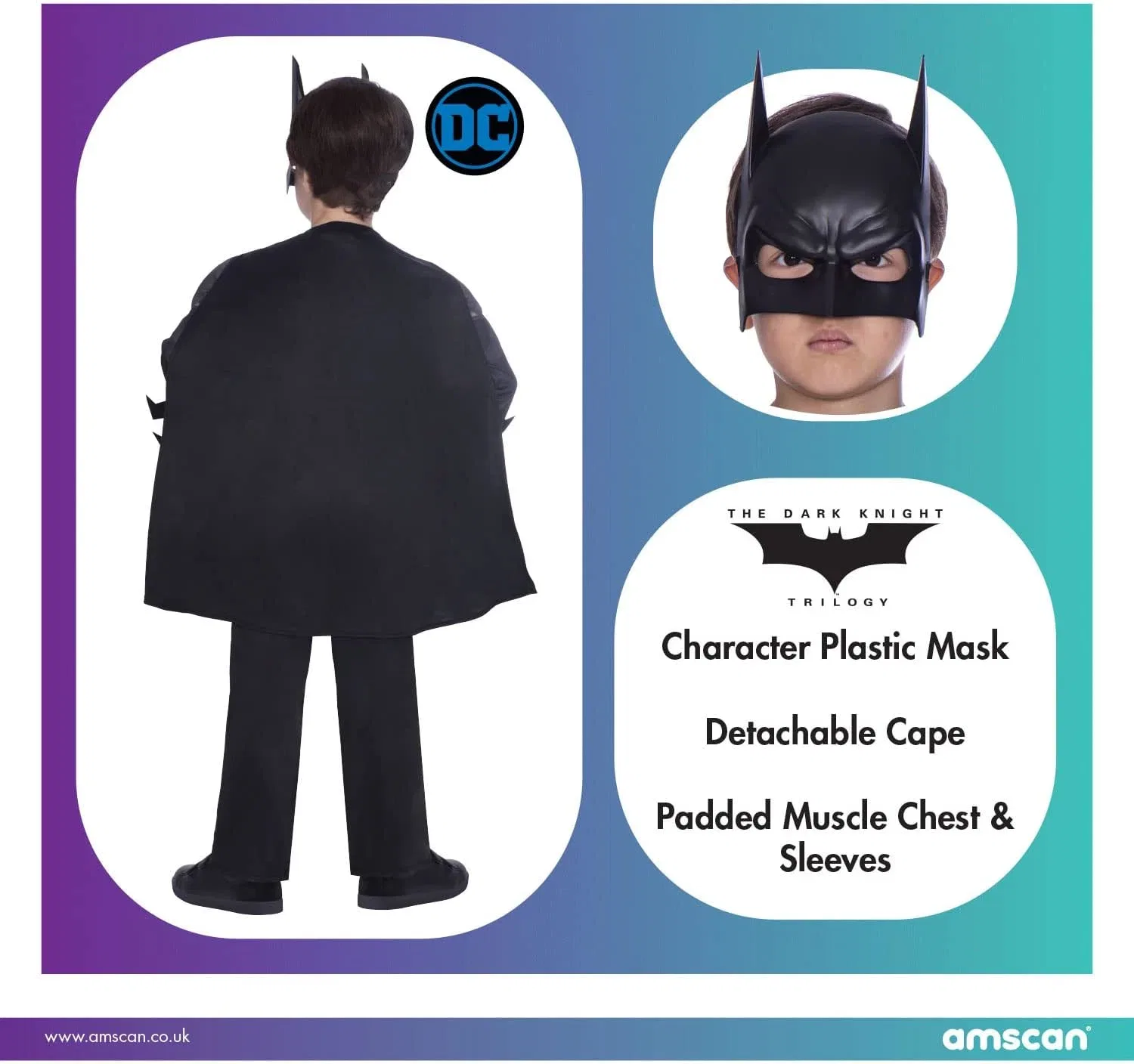 Костюм Batman, Amscan, черный — фото 3