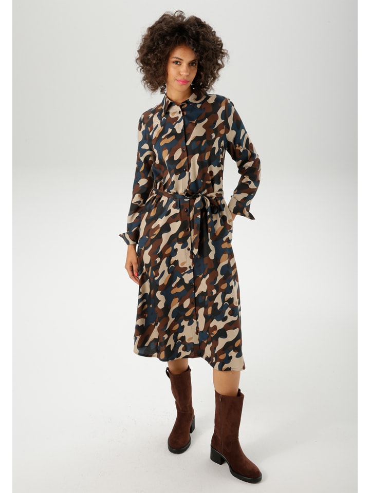 

Aniston Платье темно-коричневого/темно-синего/бежевого цвета