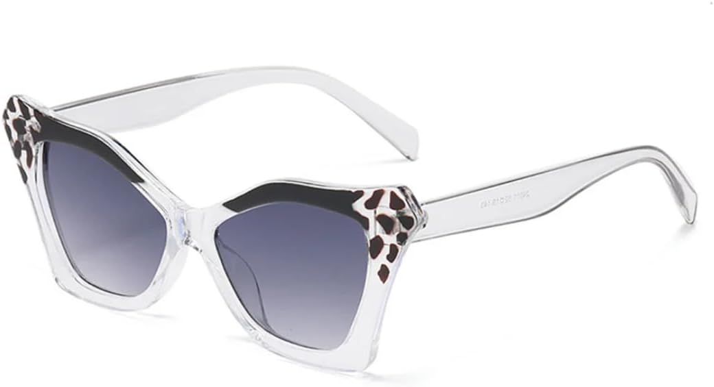 

Солнцезащитные очки с защитой от УФ-излучения UV400 | Градиентный леопардовый принт "кошачий глаз" | Линзы конфетных цветов | Для женщин и мужчин | Для занятий спортом на открытом воздухе и вождения DSVIGF, Transparent Black