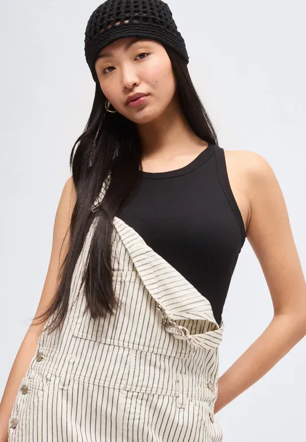 Комбинезон свободный Gap Teague Stripe Denim, темно-синий — фото 4