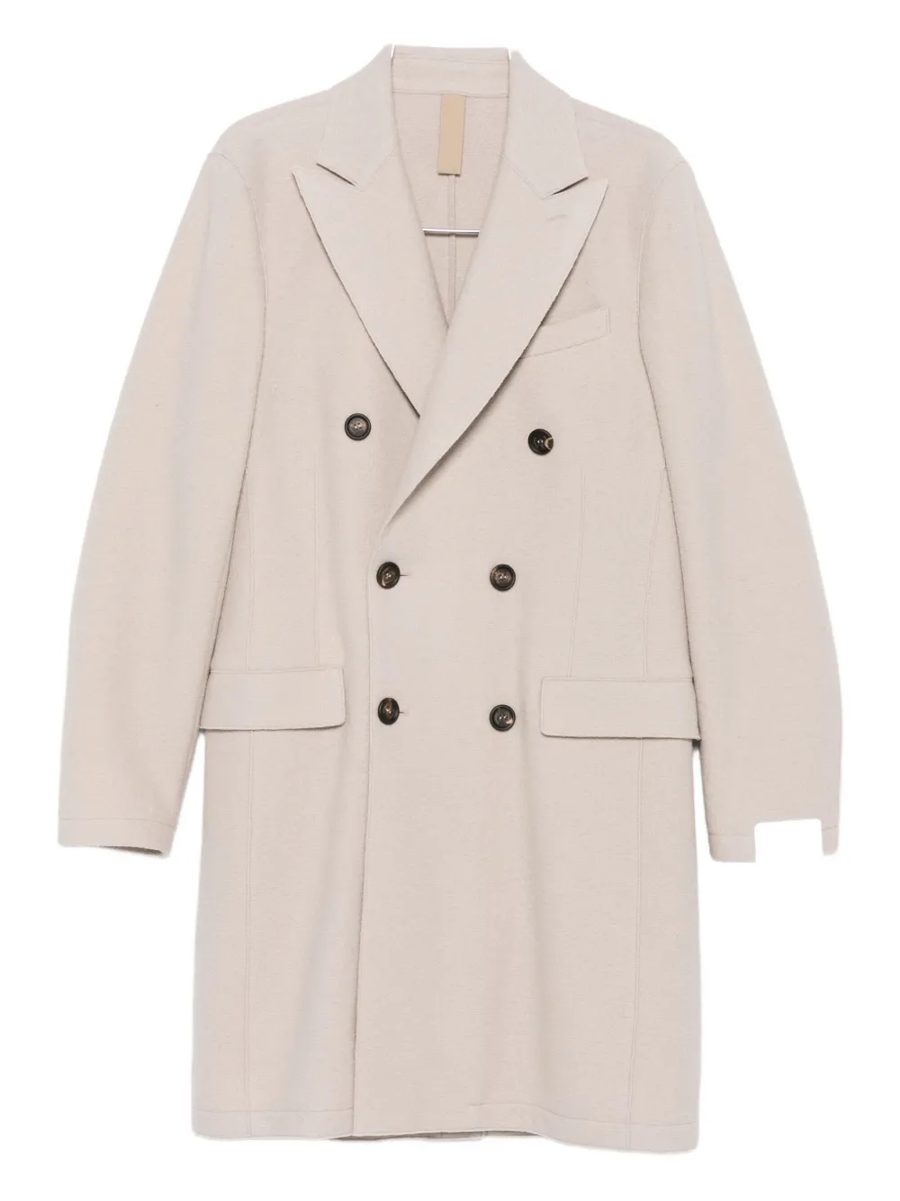 

Двубортное пальто на пуговицах Eleventy, нейтральный