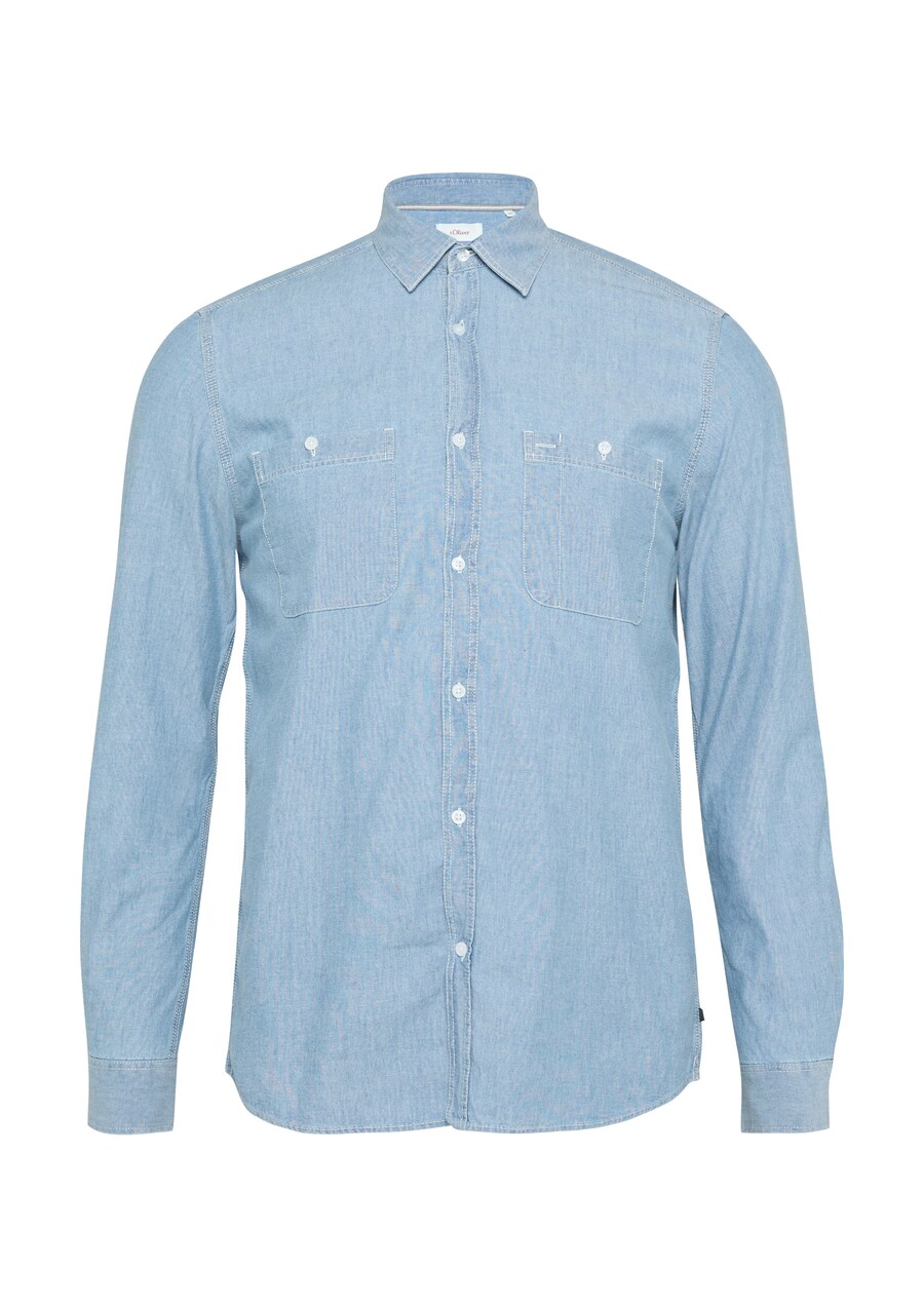 

Повседневная рубашка s.Oliver Comfort fit Button Up Shirt, синий