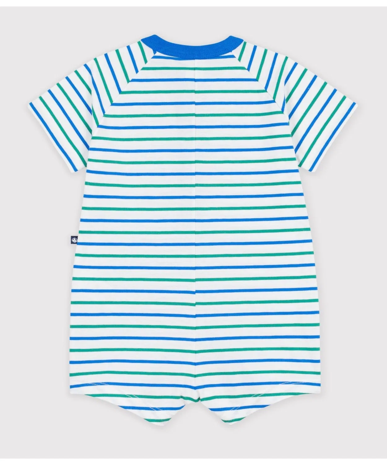 Ромпер с бордовой полоской, Mini Mariannel, 100% хлопок, белый — фото 2