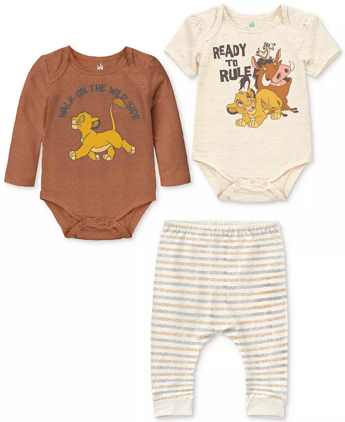 

Комплект для мальчиков Baby Boys 3-Pc. Lion King: боди и джоггеры Disney, красный
