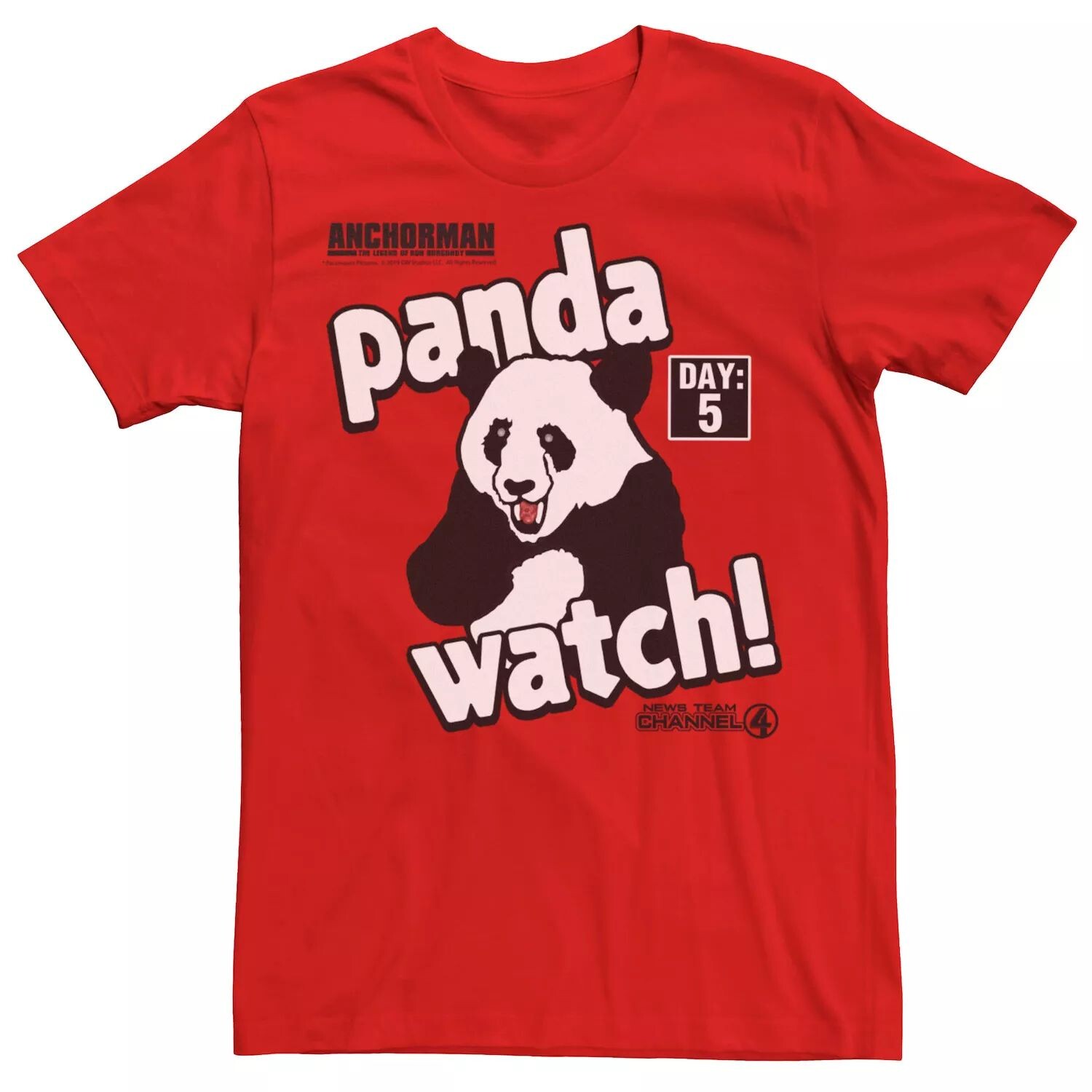 

Мужская футболка Anchorman Panda Watch Day 5 Licensed Character