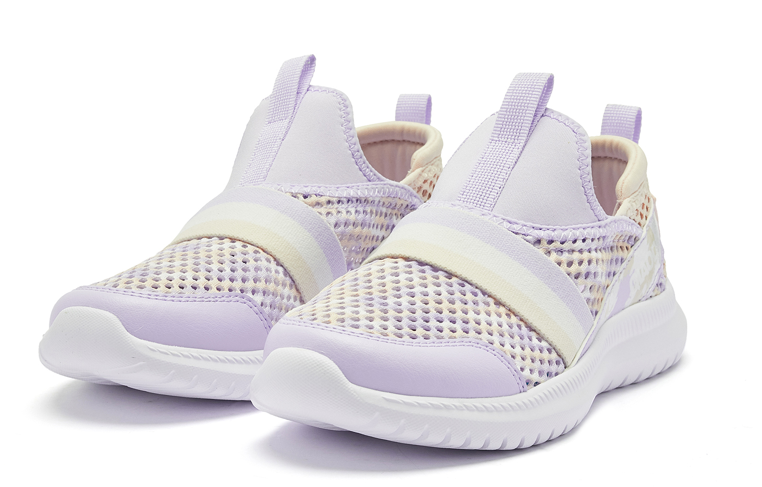 Детские кроссовки Low Top Беговые Фиолетовый Розовый QIAODAN, Светло-фиолетовый — фото 2
