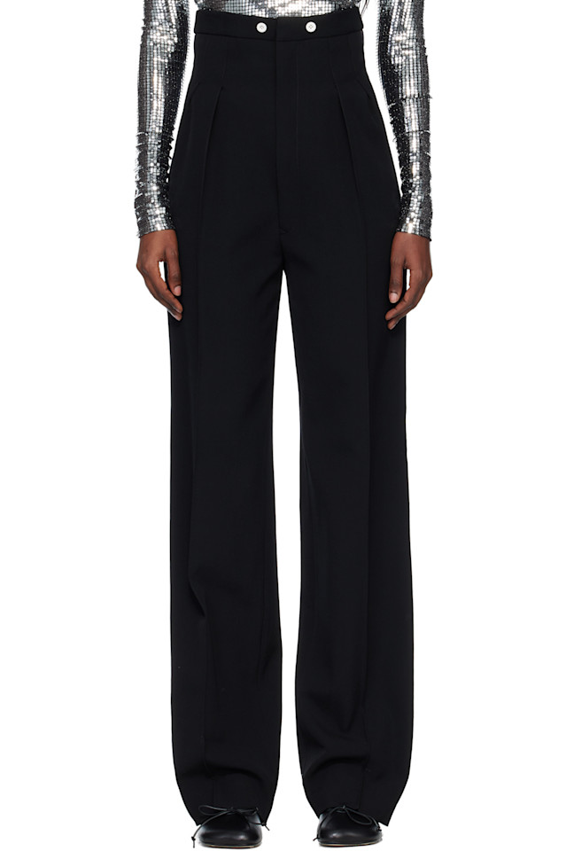 

Брюки из натуральной шерсти Maison Margiela, черный