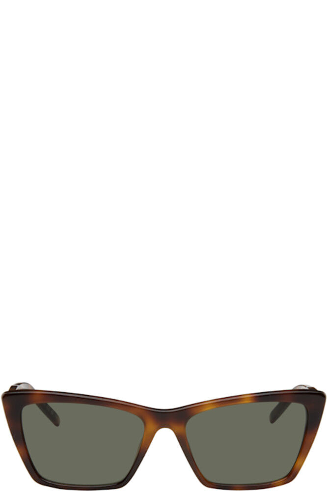 

Коричневые солнцезащитные очки SL 737 Mica Thin Saint Laurent